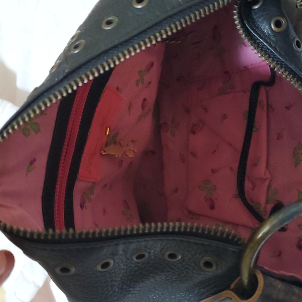 Betsey Johnson Black Studded Hobo Bag - Picture 8 of 16